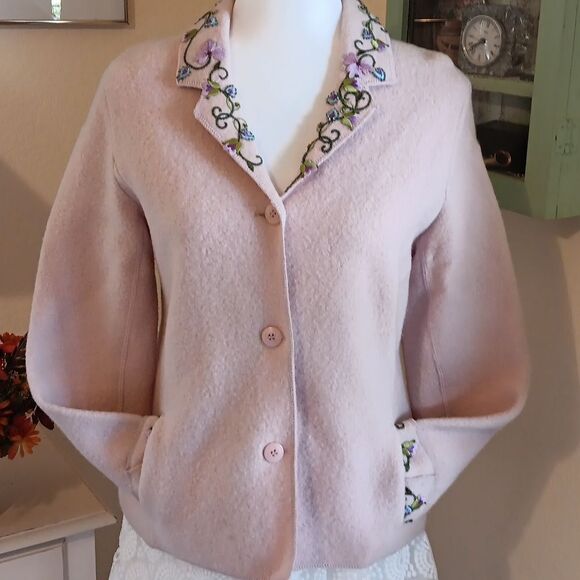 Vintage. Petite Sophisticatè Boiled Wool Jacket.Soft Girl - Picture 4 of 12